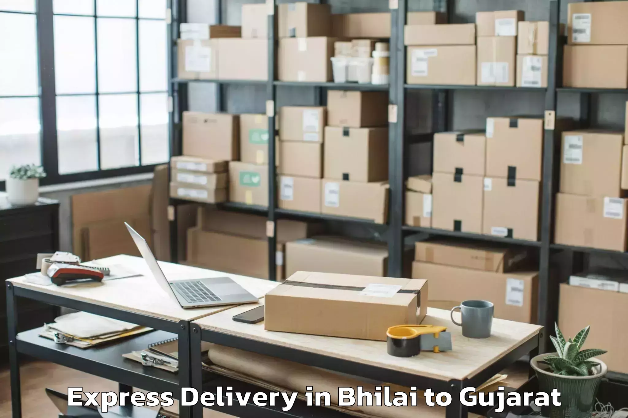 Leading Bhilai to Utran Express Delivery Provider